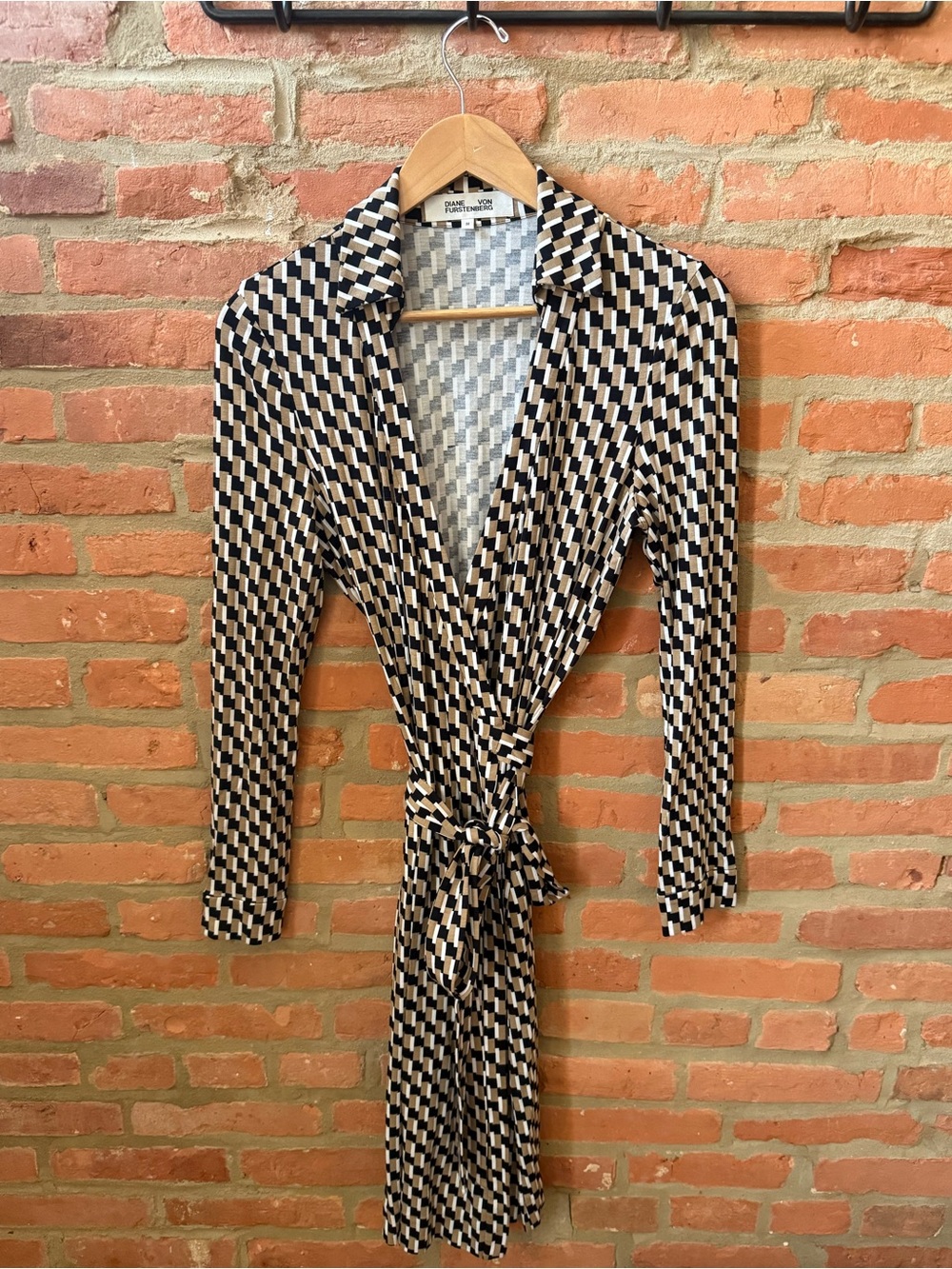 Diane Von Furstenberg Geometric Wrap Dress